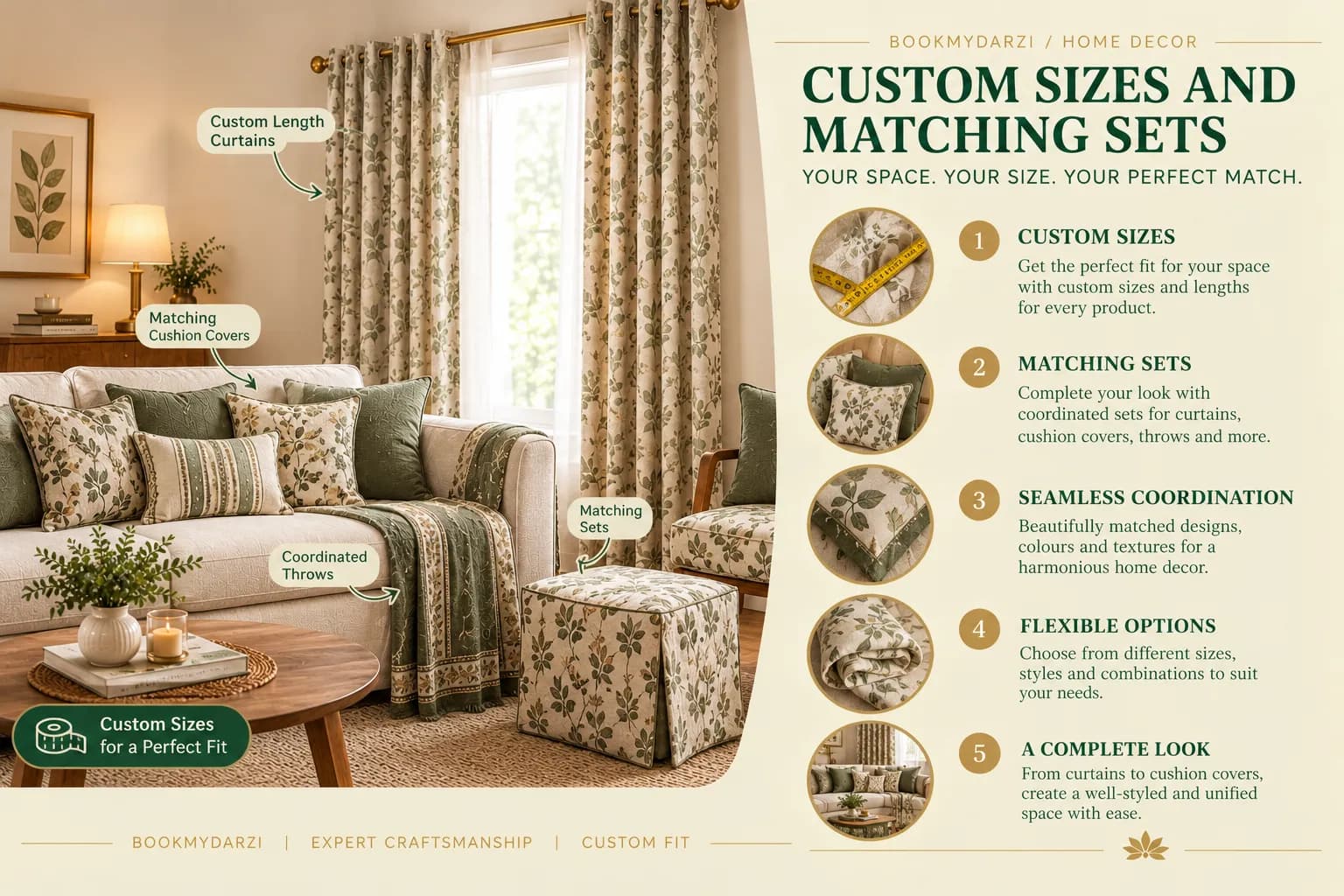 Custom sizes and matching sets