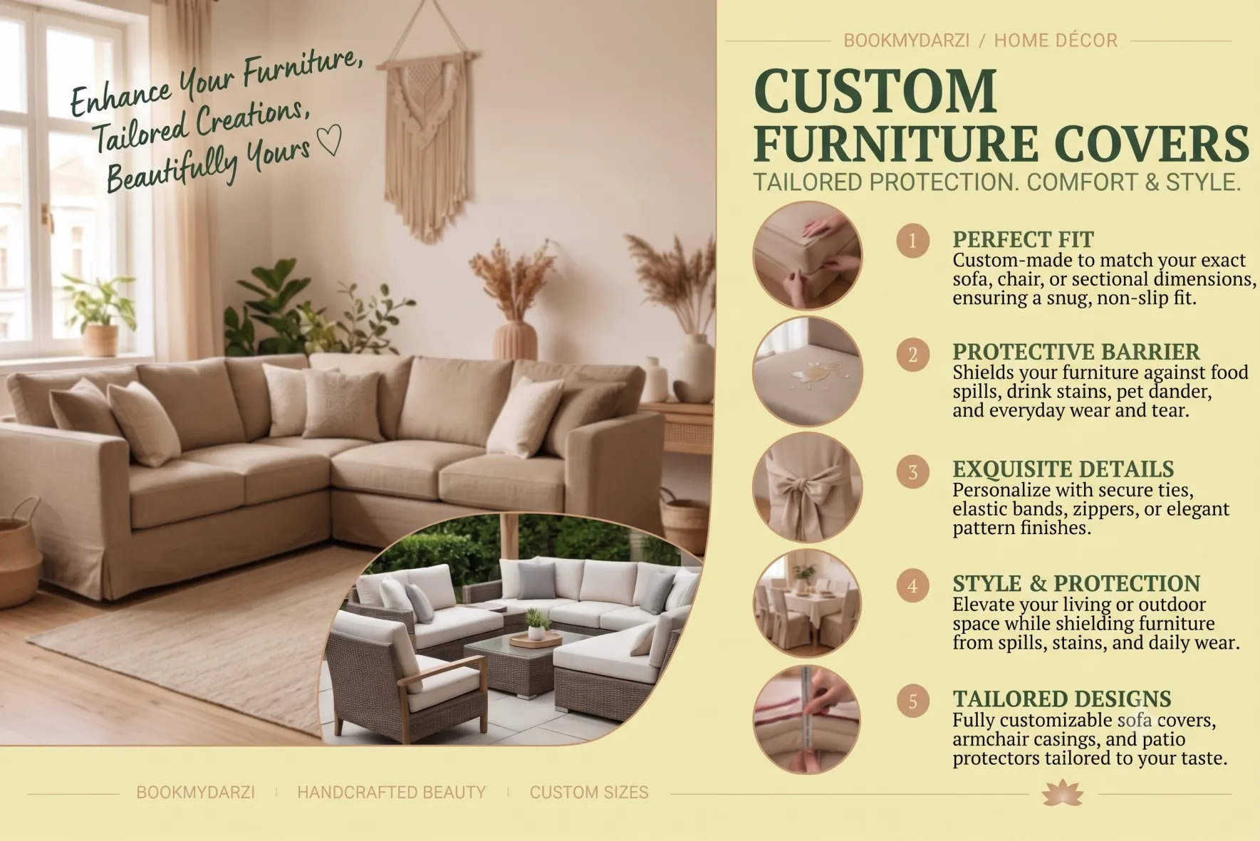 Custom furniture covers